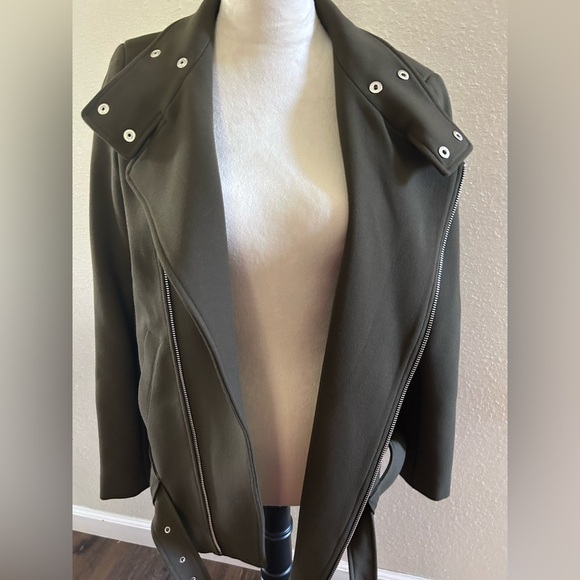 Zara Woman Olive Green zip up  Jacket size S - Picture 5 of 6